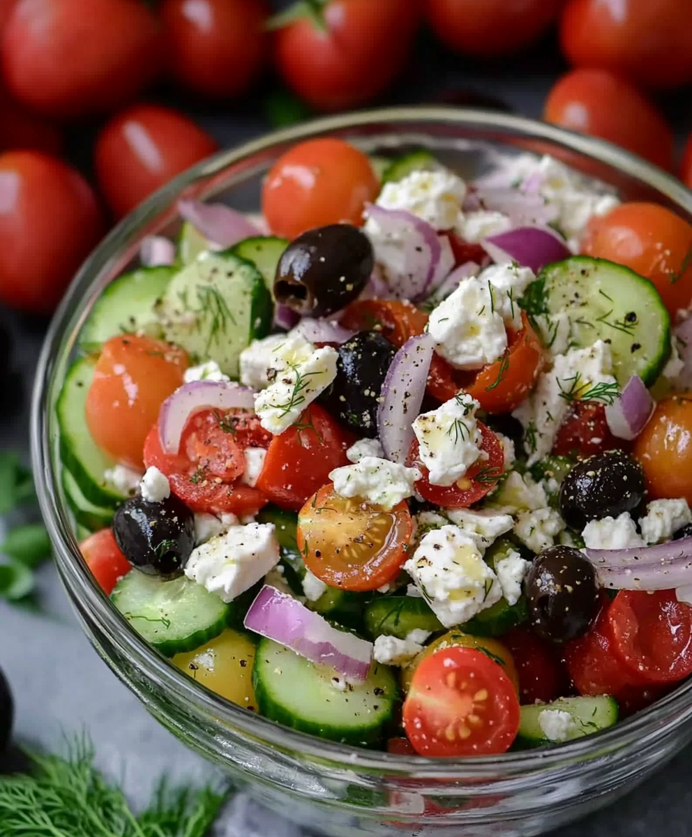 Herzhafter Low Carb Tzatziki Schichtsalat – Greek Style begeistert!