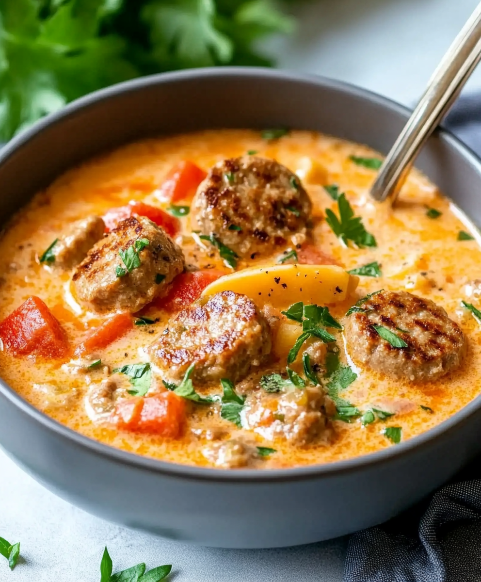 ketodiat 7 Köstliche Low Carb Kohlrabi-Cremesuppe mit Käsewürstchen entdecken!