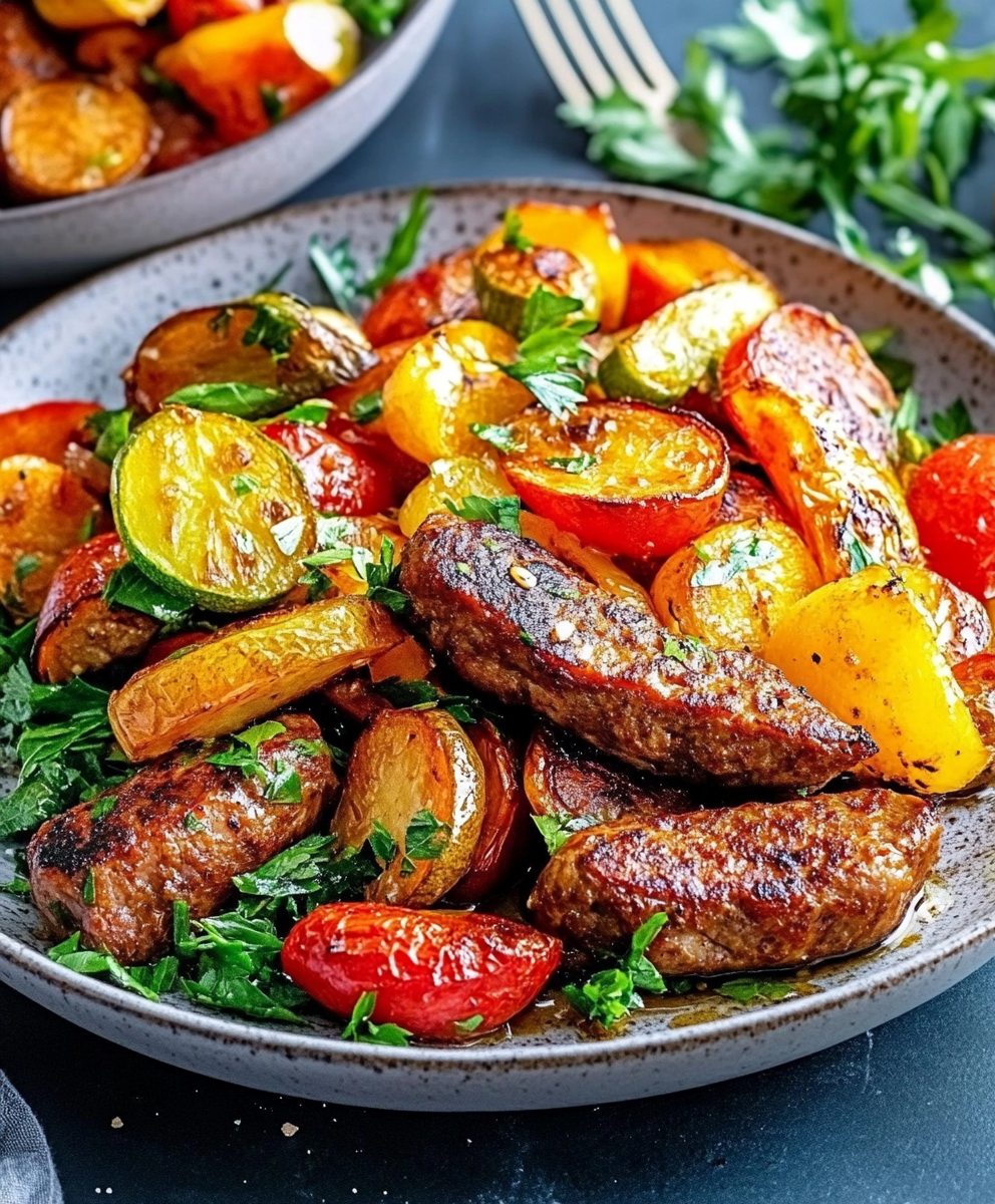 ketodiat 7 Low Carb Cevapcici-Ofengemüse-Blech für den Genuss!