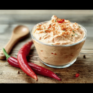 paprika mit frischkäse-dip