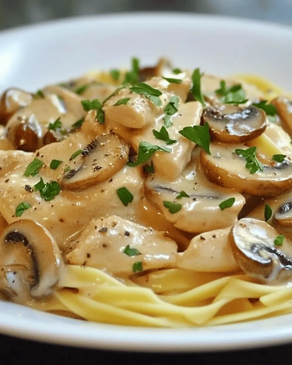 ketodiat 8 Slim Pasta Nudeln mit Hähnchen-Pilz-Rahm