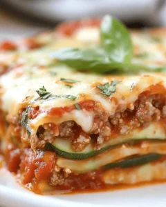 Low Carb Zucchini Lasagna with Ground Beef First Image First Image