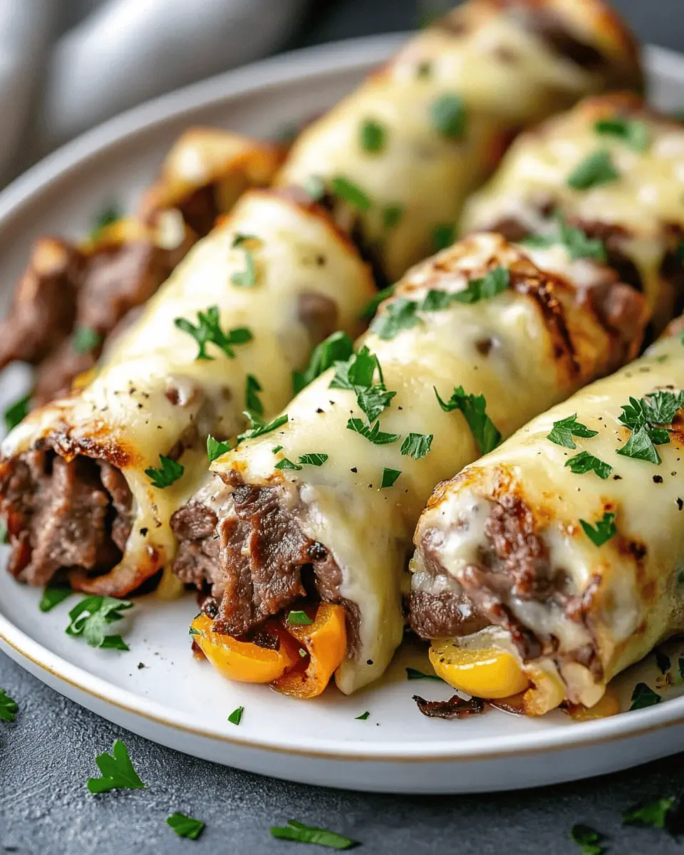 Keto Philly Cheesesteak Rolls