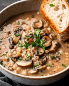 Low Carb Mushroom Barley Soup First Image First Image