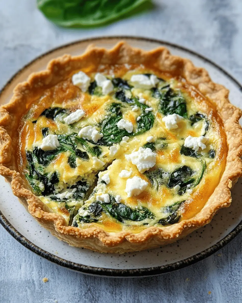 Breakfast Quiche with Spinach and Feta