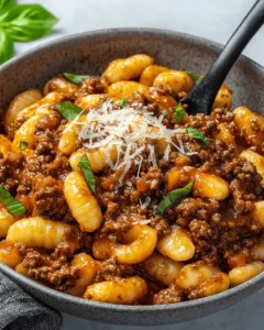 Easy Gnocchi Bolognese First Image First Image