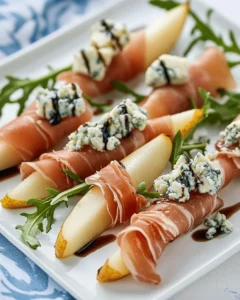 Low Carb Prosciutto, Pear & Blue Cheese Bites First Image First Image
