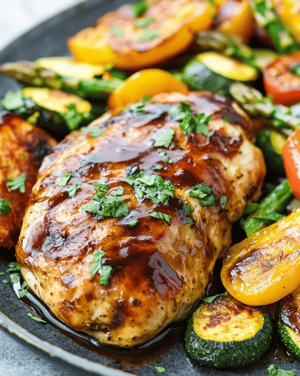 ketodiat 8 Low Carb Balsamic Glazed Chicken with Roasted Vegetables