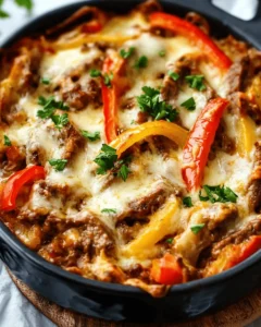 Low Carb Philly Cheesesteak Casserole First Image First Image