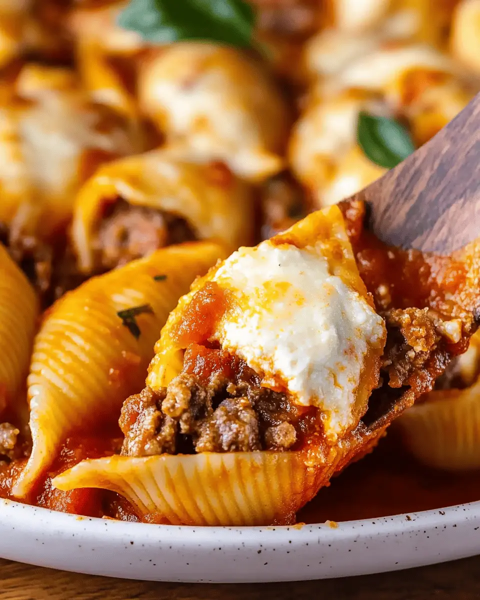 Ricotta Beef Stuffed Pasta Shells