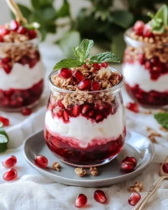 Greek Yogurt Parfaits with Pomegranate First Image First Image