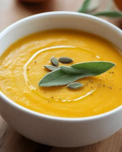 Low Carb Creamy Butternut Squash Soup with a Hint of Sage First Image First Image