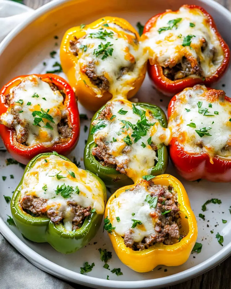 ketodiat 8 Low Carb Philly Cheesesteak Stuffed Peppers