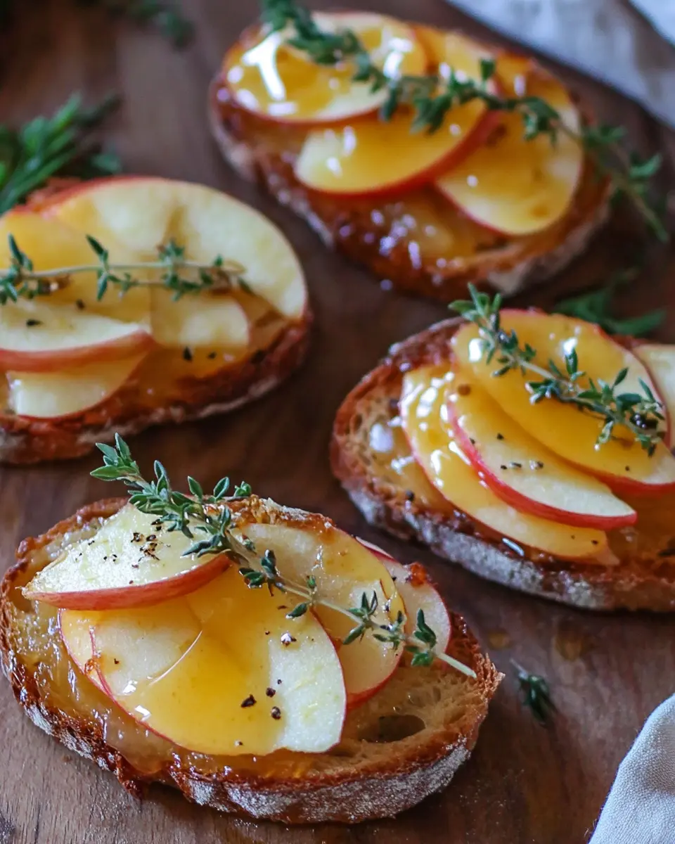 Apple and Cheddar Crostini