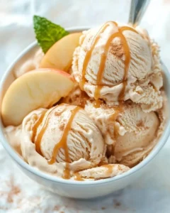 Low Carb Caramel Apple Butter Ice Cream First Image First Image