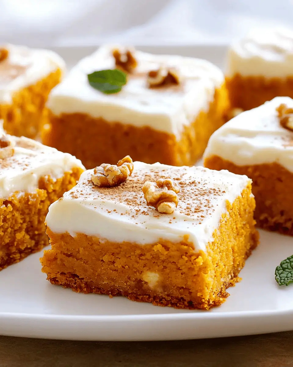 Pumpkin Bars with Cream Cheese Frosting