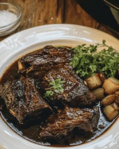 Low Carb Slow Cooker Beer Braised Beef Short Ribs First Image First Image