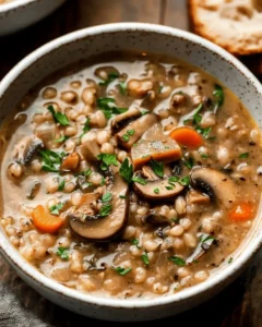 Low Carb Mushroom Barley Soup First Image First Image