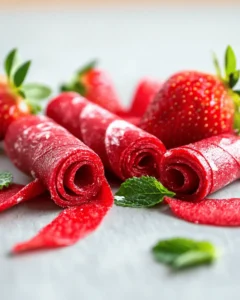 Easy Strawberry Fruit Roll Ups First Image First Image