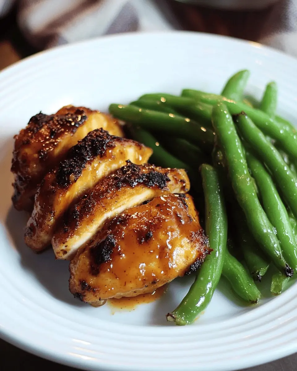Low Carb Honey Mustard Chicken with Green Beans