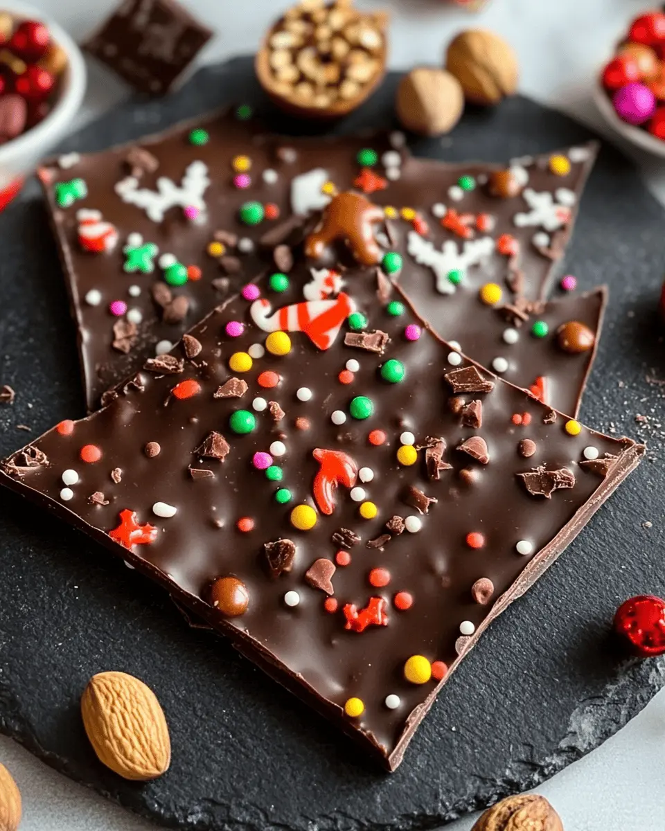 Low Carb Reindeer Chocolate Bark