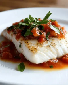 Baked Halibut Tomato First Image First Image