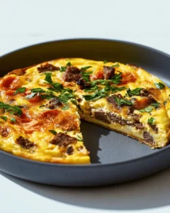 Cheesy Beef Frittata First Image First Image