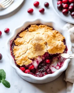 Spiced Cranberry Cobbler First Image First Image