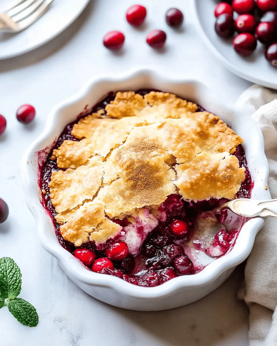 Spiced Cranberry Cobbler
