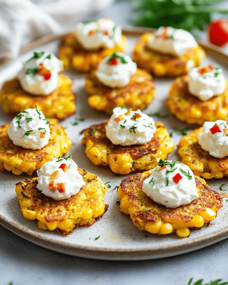 Low Carb Corn Fritters With Whipped Feta
