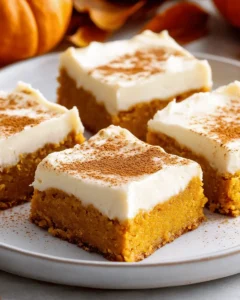 Pumpkin Bars with Cream Cheese Frosting First Image First Image