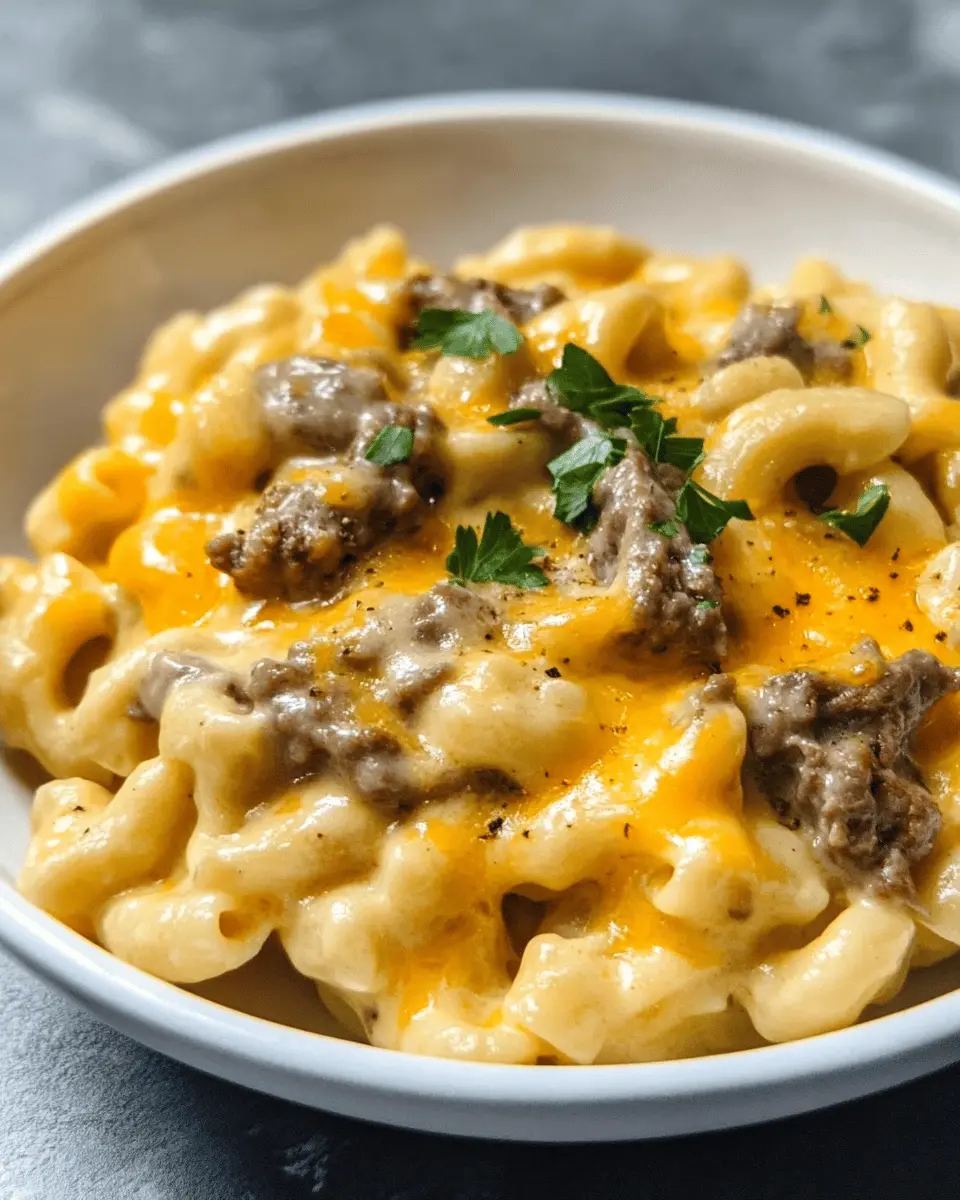 Low Carb Mac and Cheese with Beef