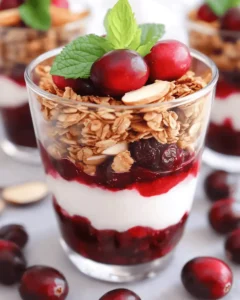 Cranberry Almond Granola Parfait First Image First Image
