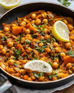 Low Carb Harissa Chickpea Skillet with Leeks and Carrots First Image First Image