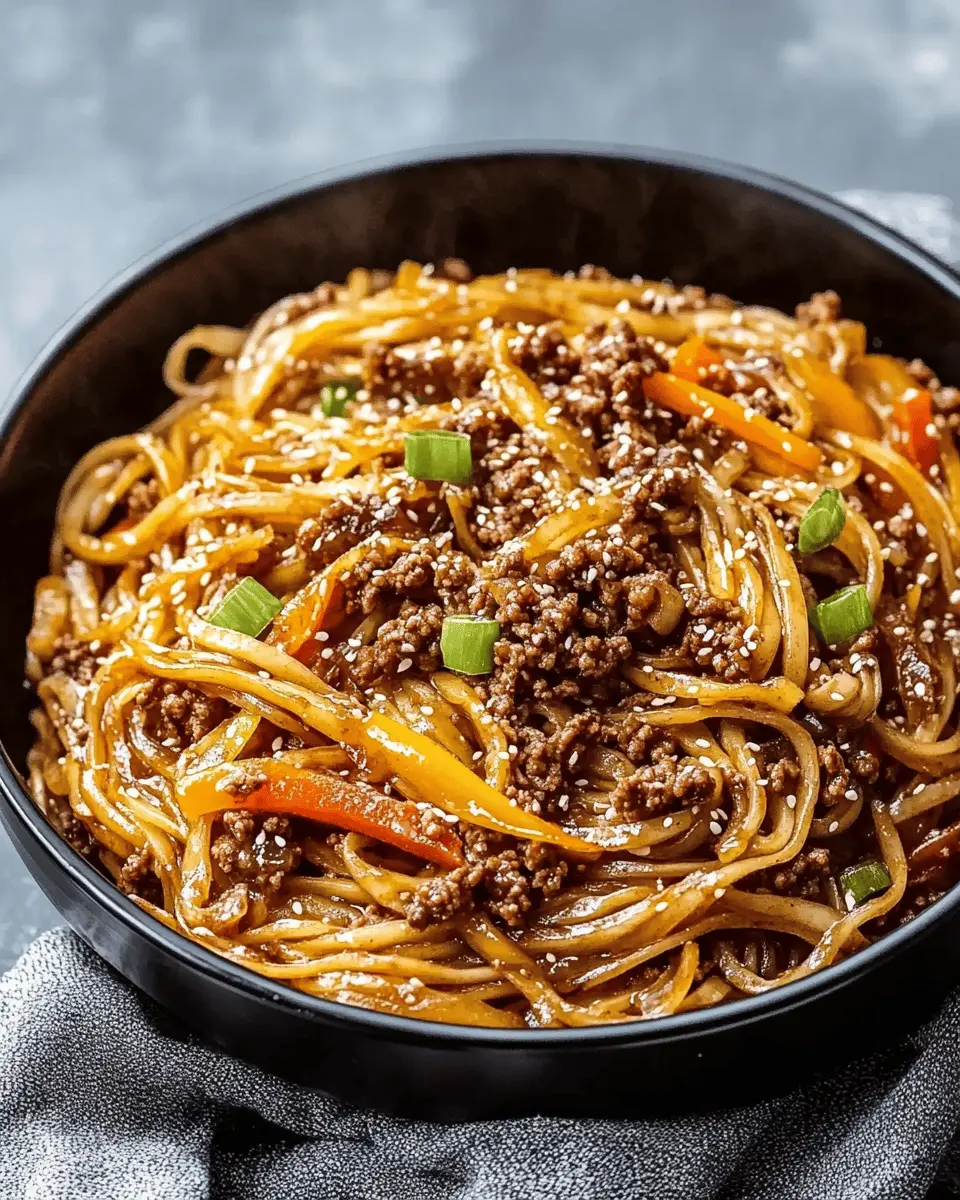 ketodiat 10 Mongolian Ground Beef Noodles
