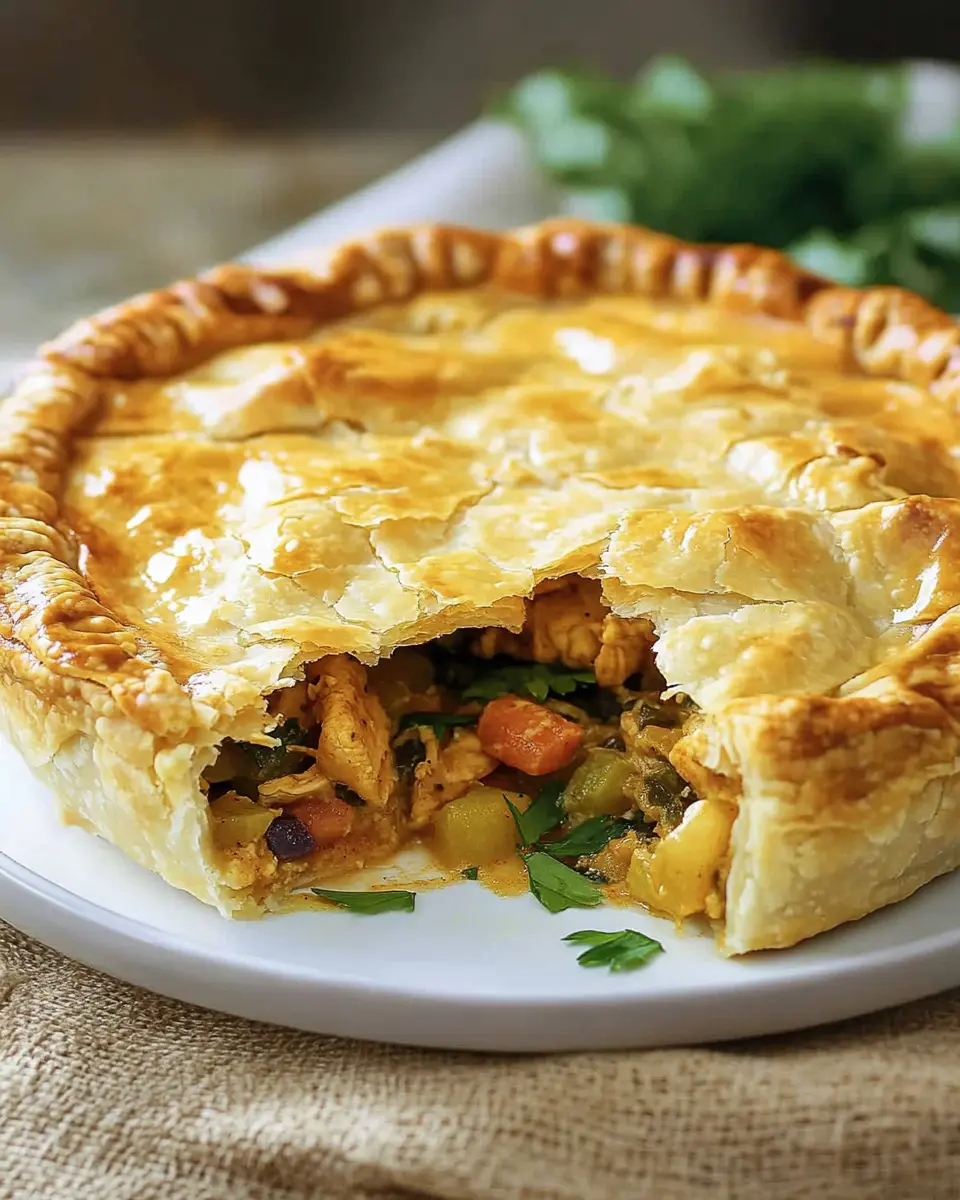 Low Carb Rustic Moroccan Chicken pie