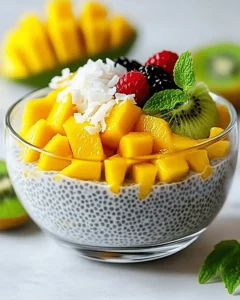 Coconut Chia Pudding with Tropical Fruit First Image First Image