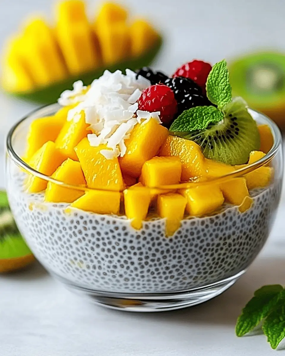 Coconut Chia Pudding with Tropical Fruit