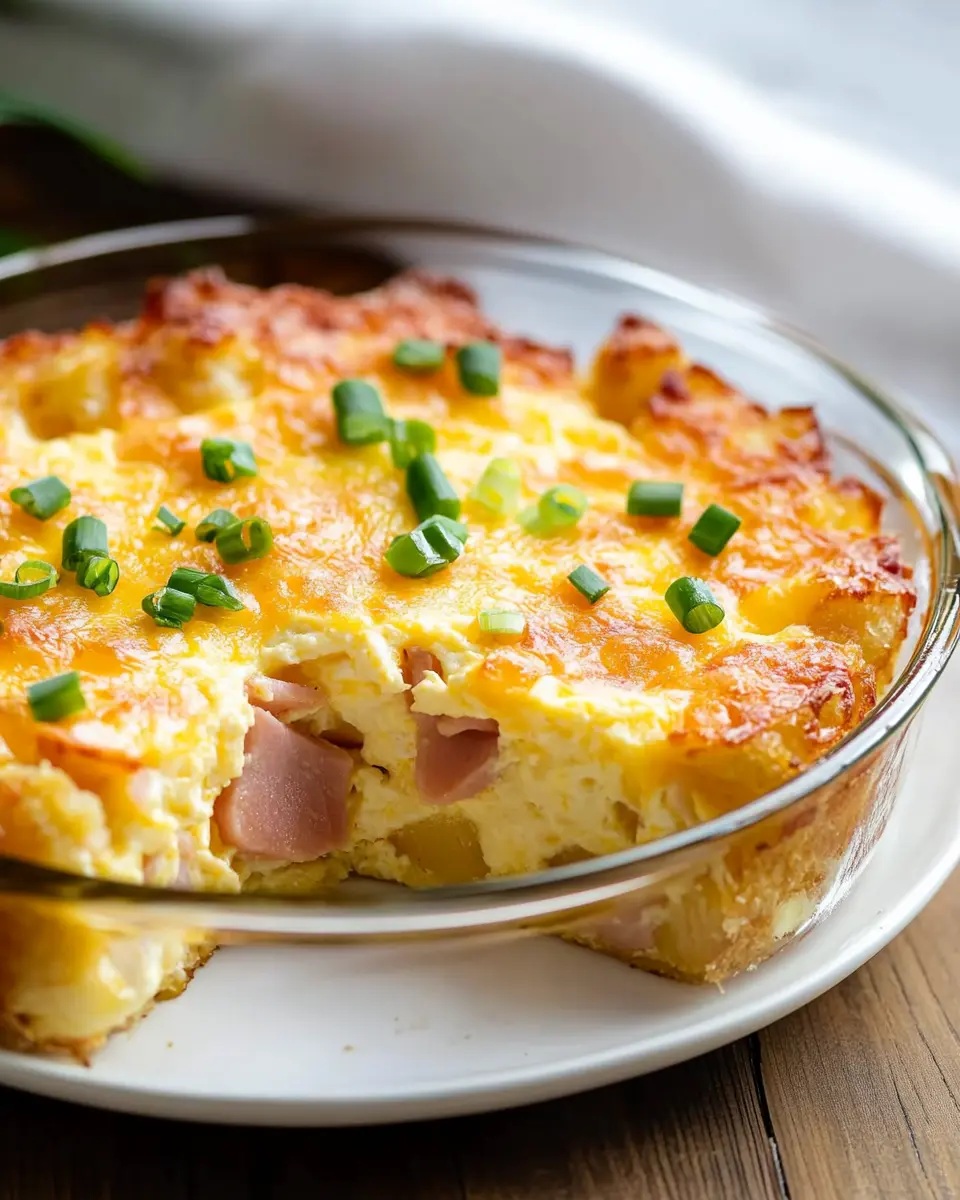 ketodiat 7 Ham and Cheese Breakfast Casserole with Tater Tots