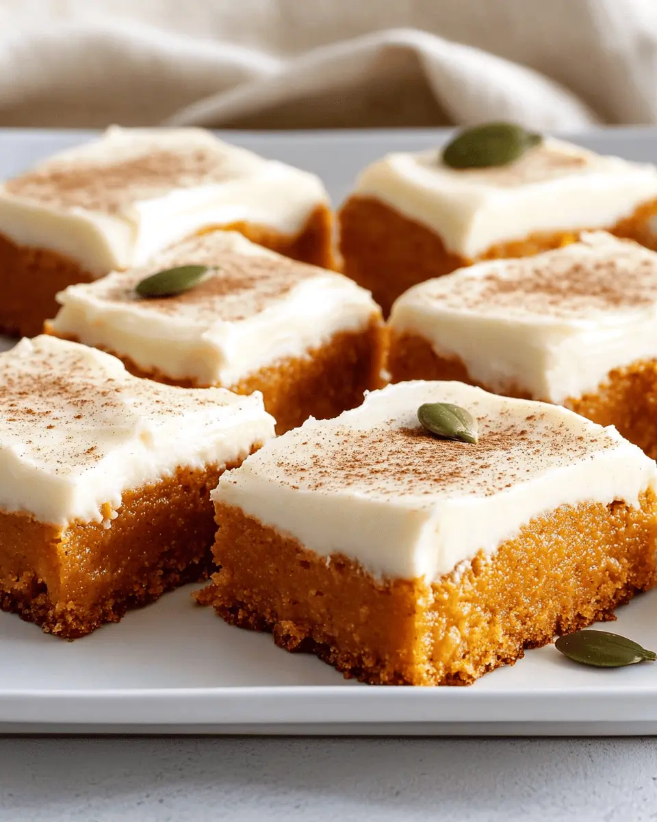 Pumpkin Bars with Cream Cheese Frosting