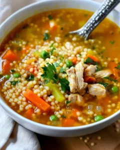 Cold-Fighting Couscous Chicken Soup First Image First Image