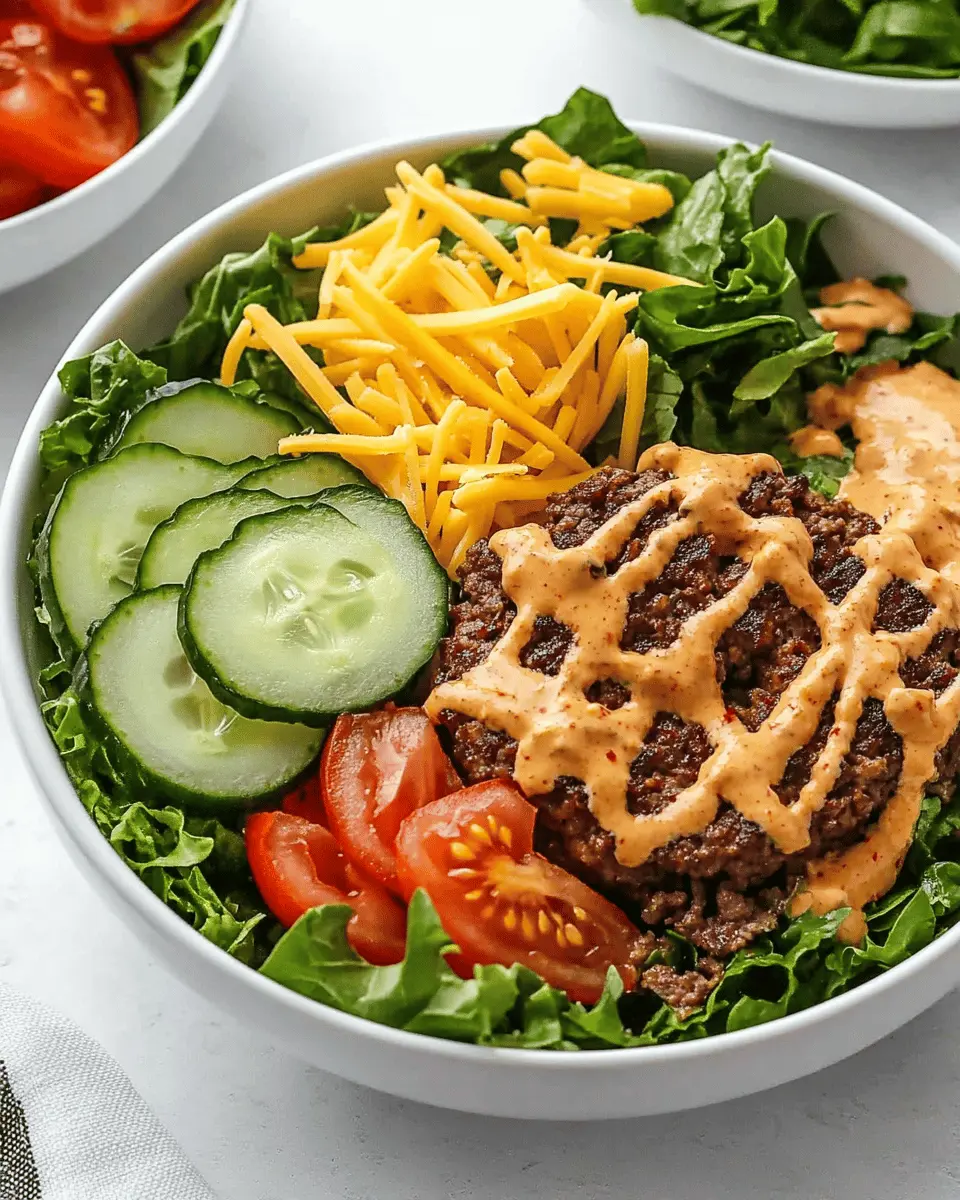 Low Carb Burger in a Bowl