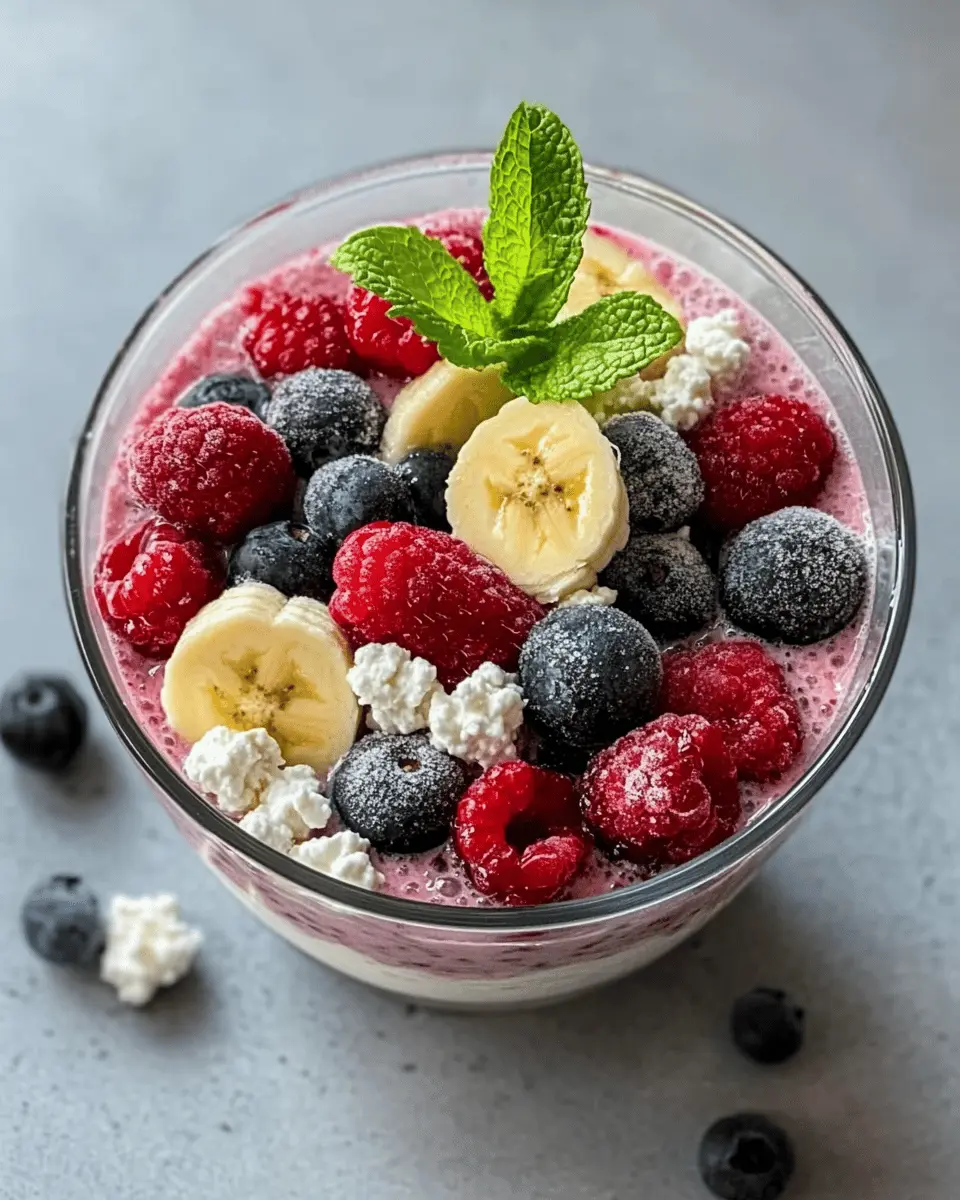 Cottage Cheese Fruit Smoothie