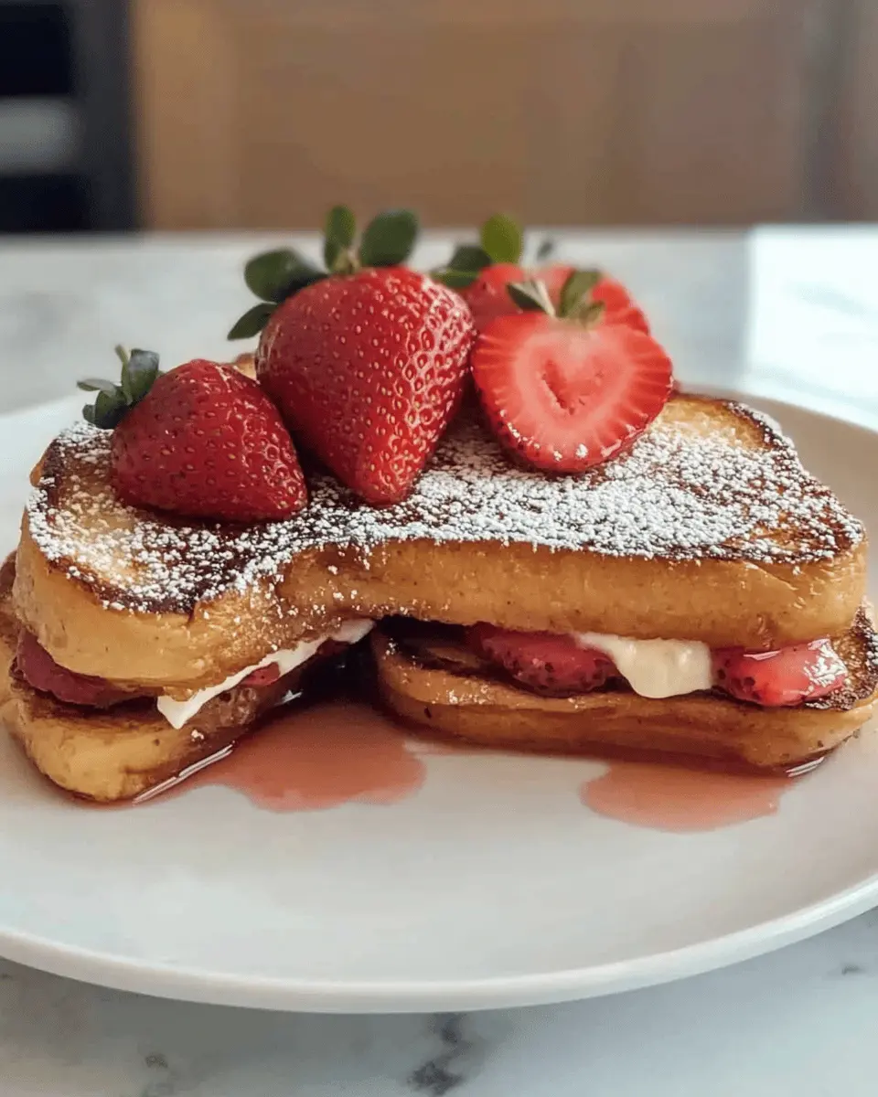 Low Carb Strawberry Stuffed French Toast