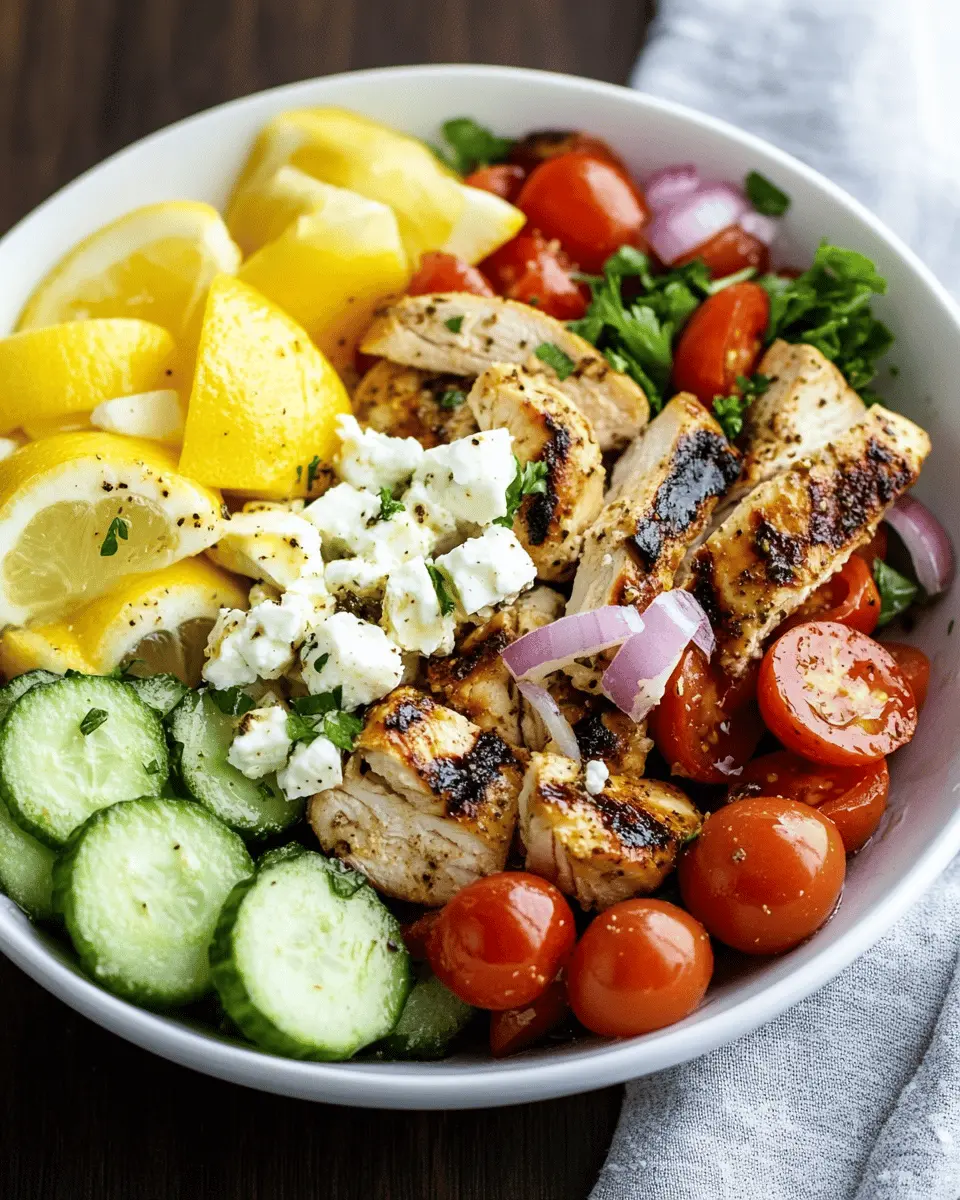 Low Carb Greek Chicken Bowls