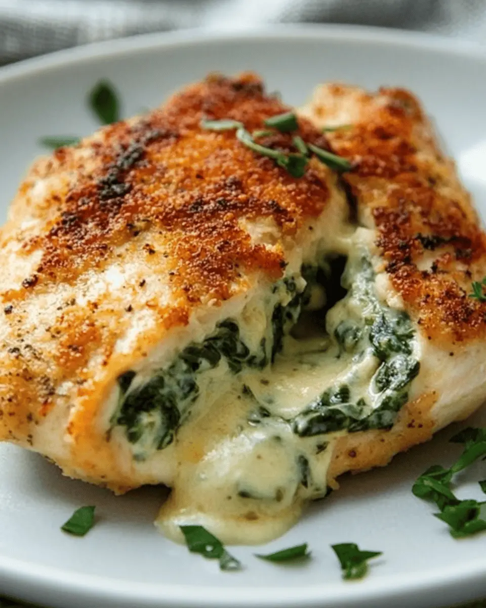 Spinach and Cheese Stuffed Chicken