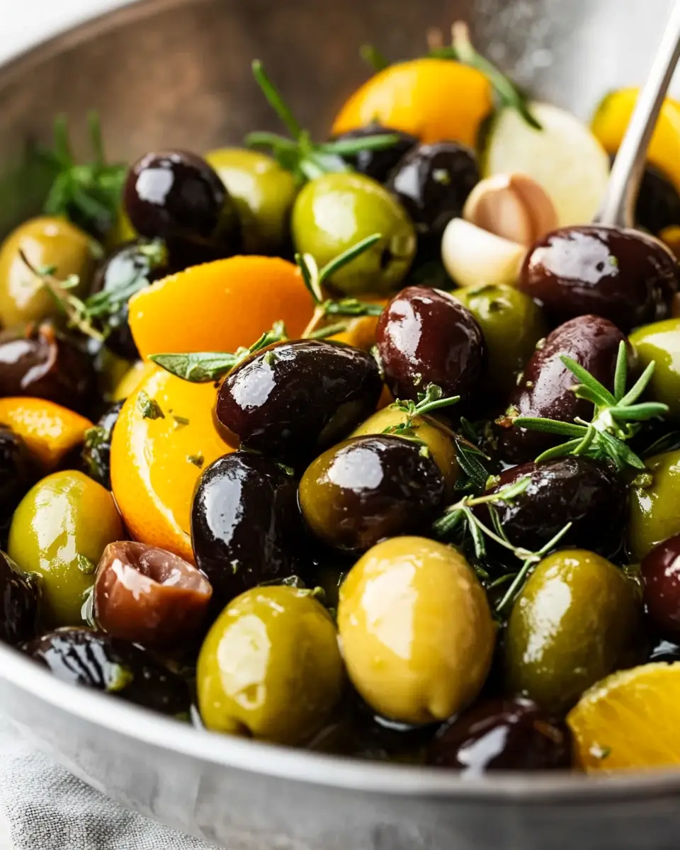 Marinierte Oliven mit Kräutern: Zesty Bliss in Every Bite