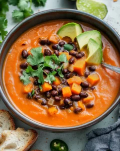 Sweet Potato Black Bean Soup First Image First Image