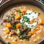Roasted Garlic Cheddar Cauliflower Soup First Image First Image
