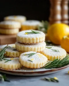 Lemon rosemary shortbread cookies First Image First Image